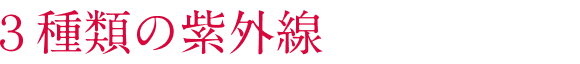 ３種類の紫外線