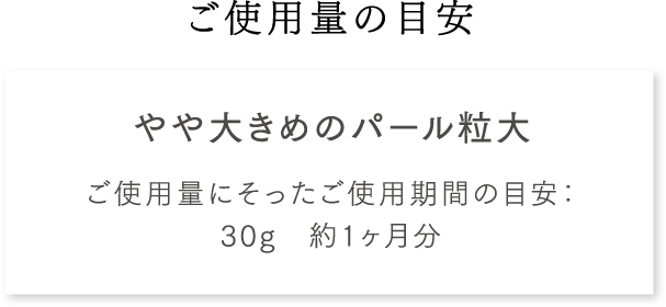 ご使用量の目安